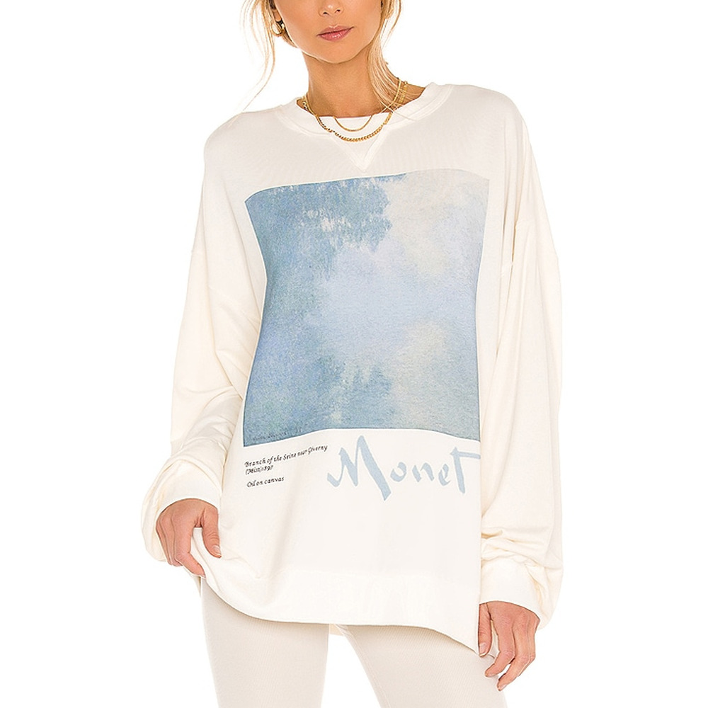 Selkie Cream and Blue Sweater